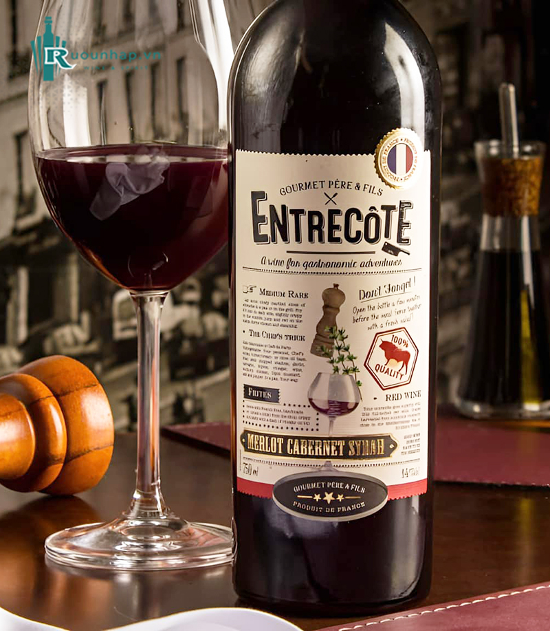 Rượu Vang Entrecote Merlot Cabernet Syrah