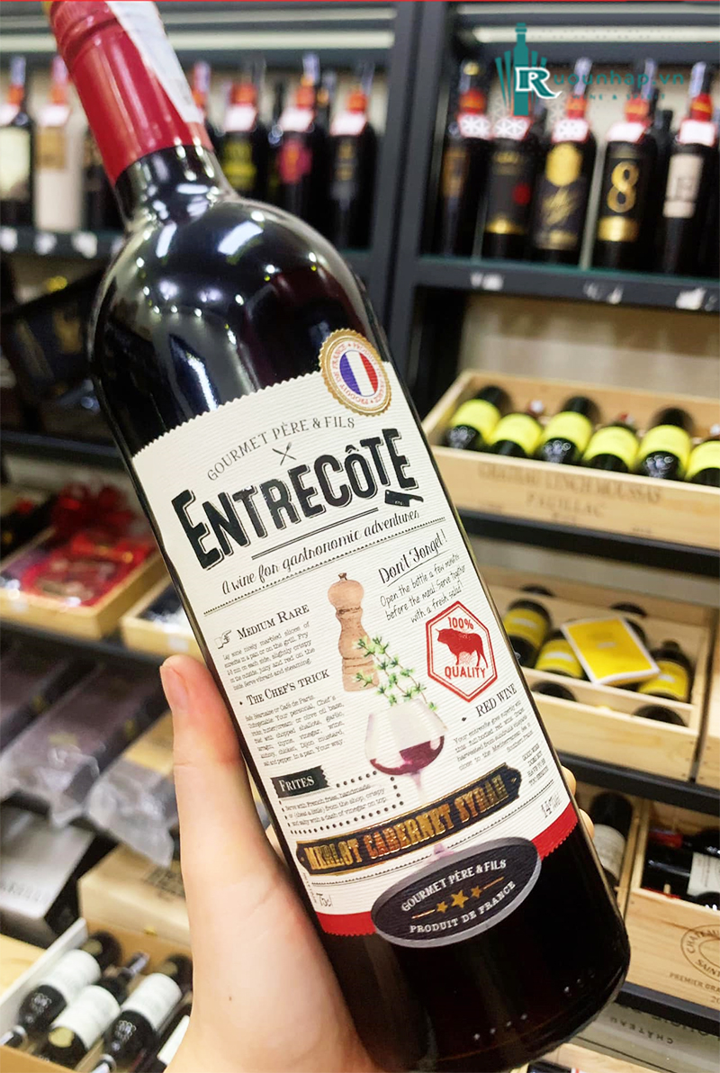 Rượu Vang Entrecote Merlot Cabernet Syrah