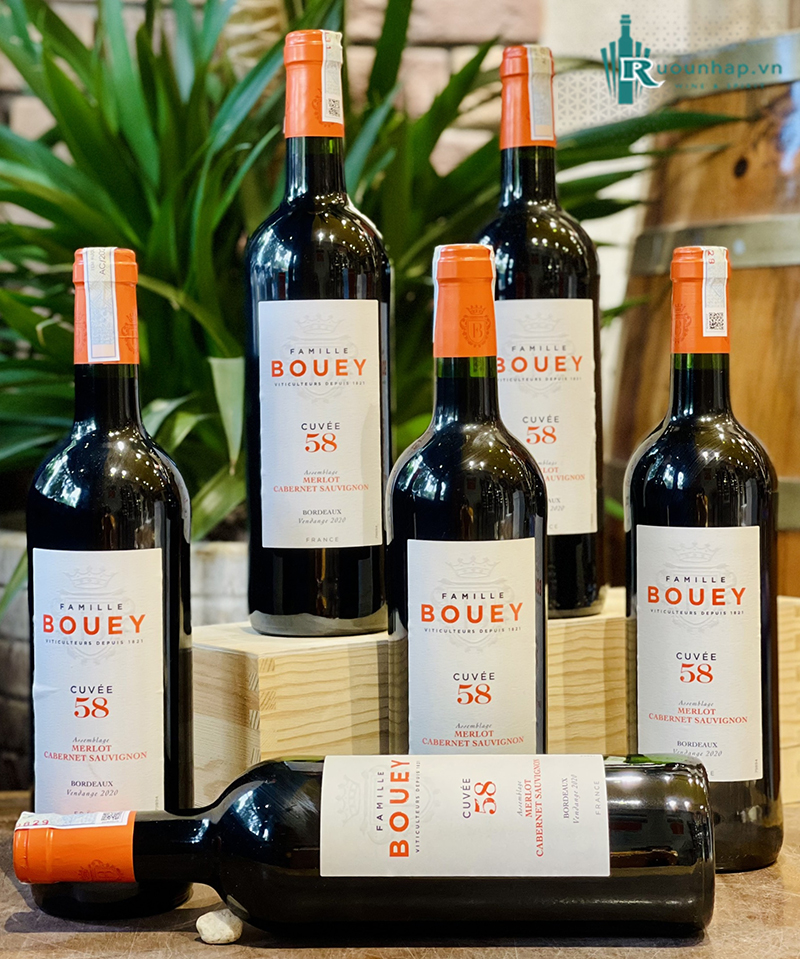 Rượu Vang Famille Bouey Cuvee 58 Merlot Cabernet Sauvignon