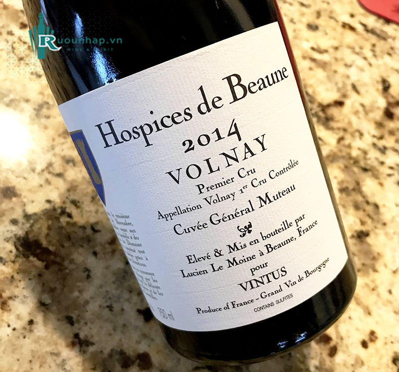 Rượu Vang Hospices de Beaune Volnay 1er Cru Cuvee General Muteau