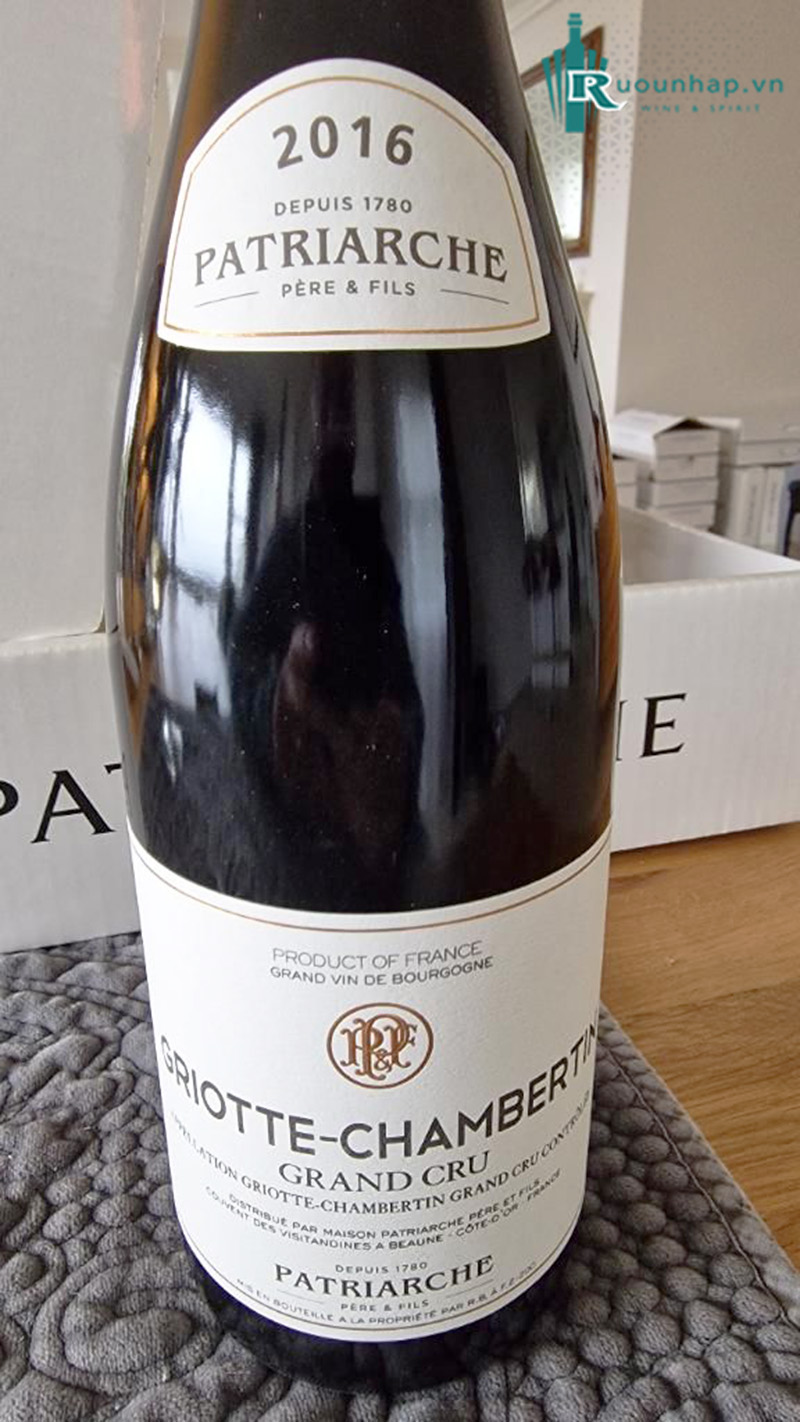 Rượu Vang Patriarche Griottes Chambertin Grand Cru