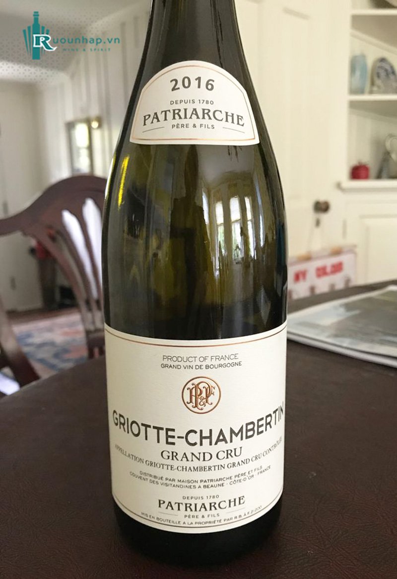 Rượu Vang Patriarche Griottes Chambertin Grand Cru