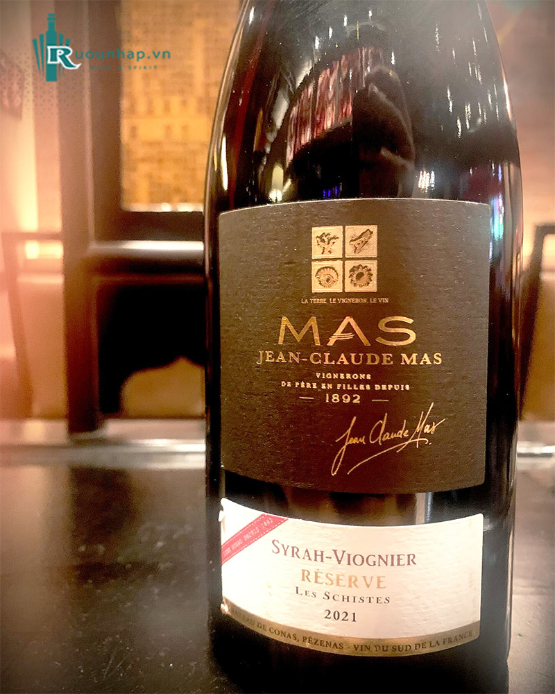 Rượu Vang Jean Claude Mas Syrah Viognier Reserve Les Schistes